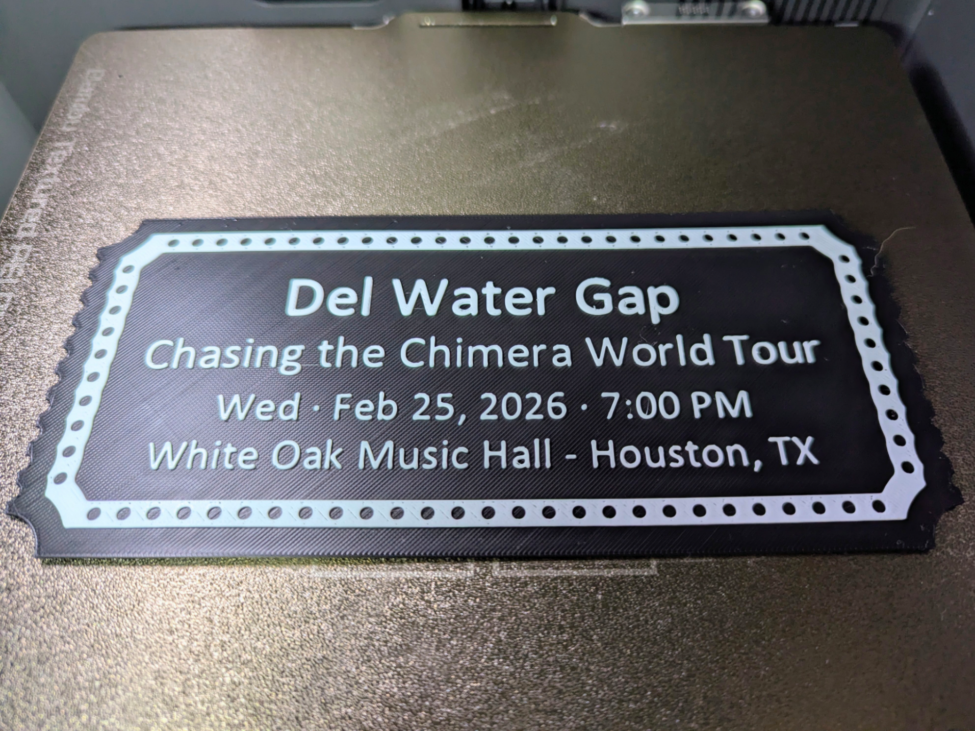 Concert Ticket Gift Voucher