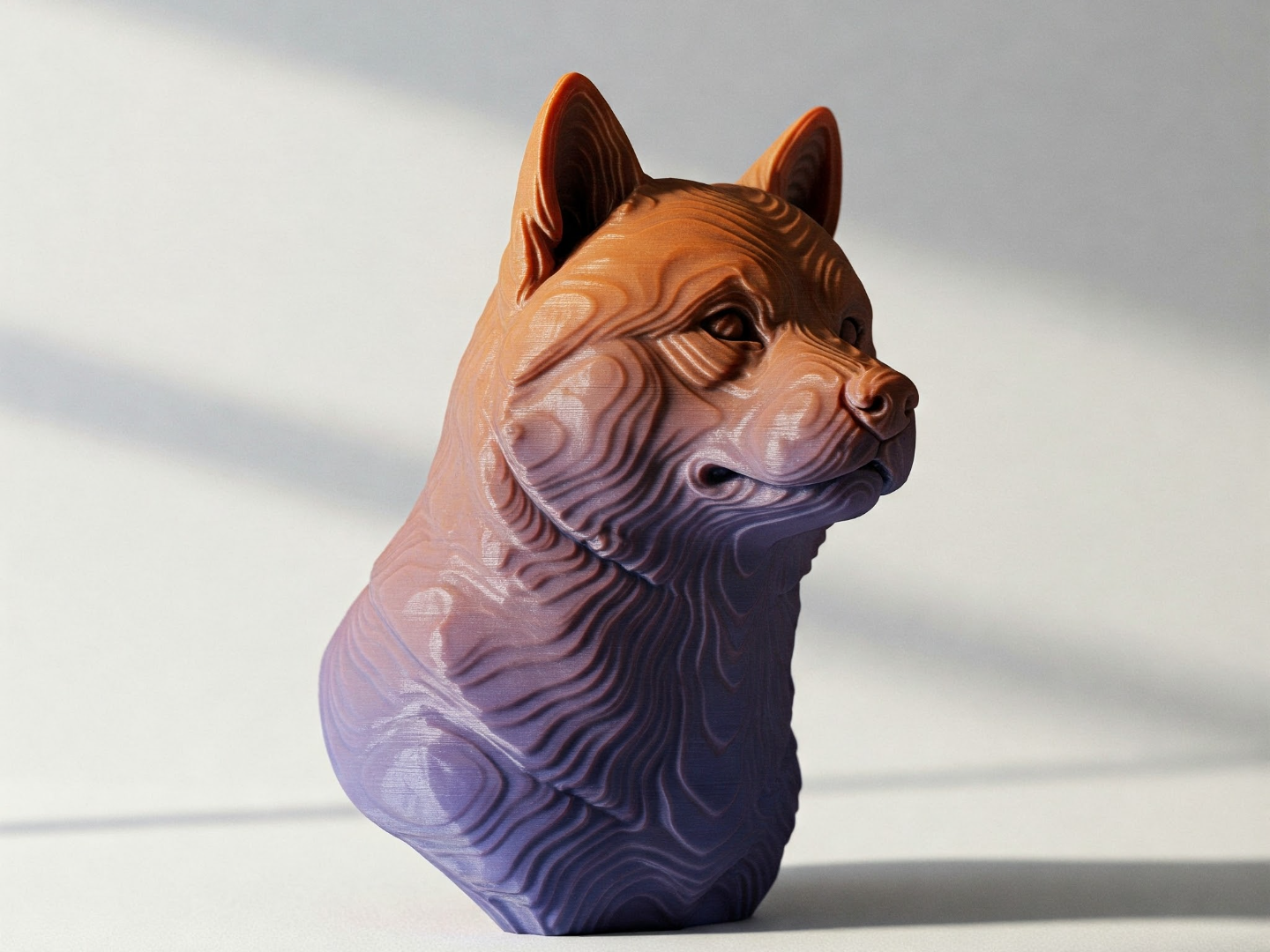 Shiba Inu Kopf Skultur