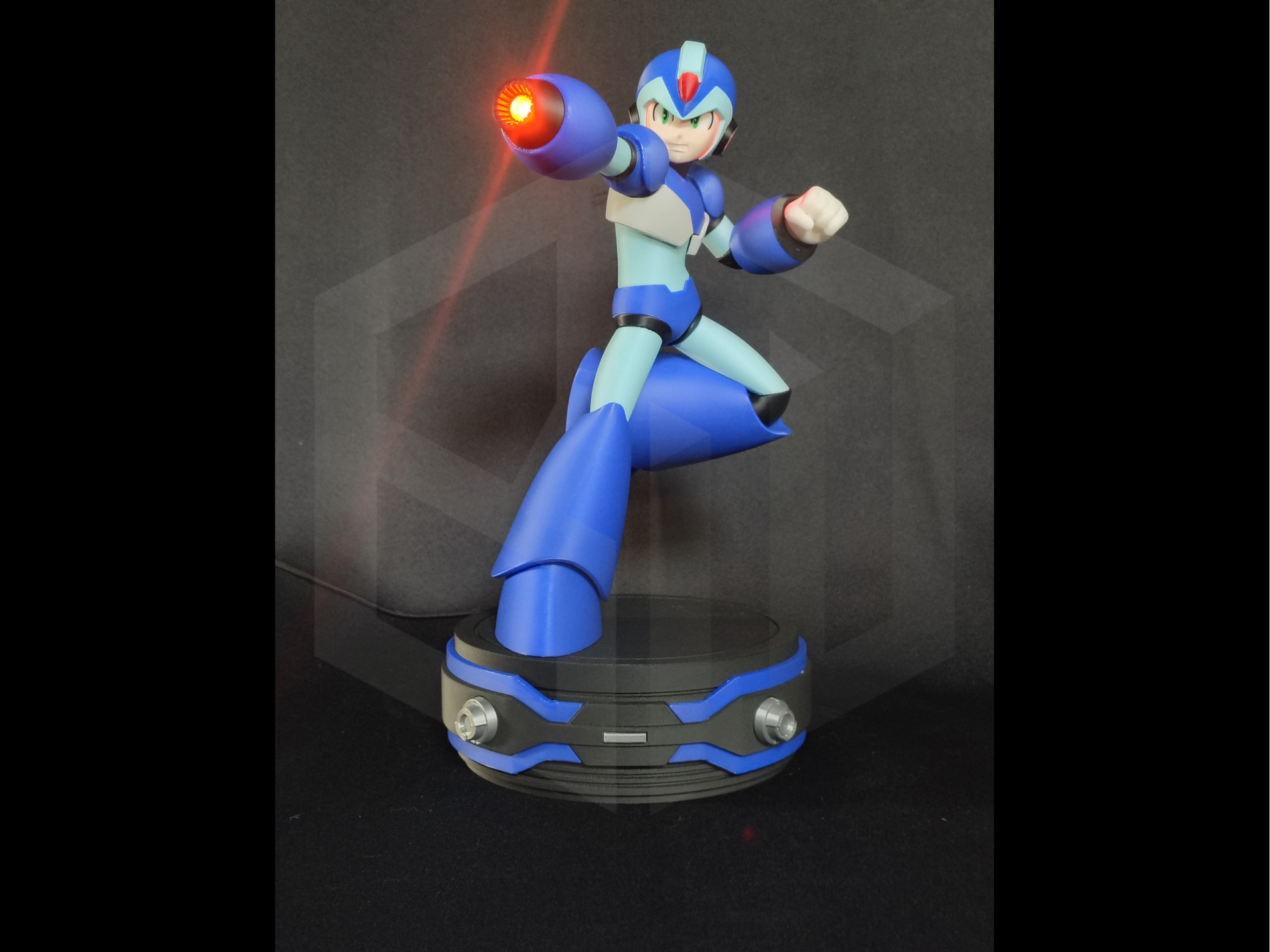 Mega Man X Statue with Lights