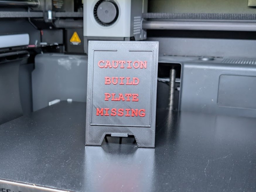 Build Plate Missing
