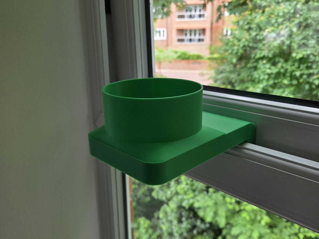 Version 2 100mm Vent PVC Window Attachment