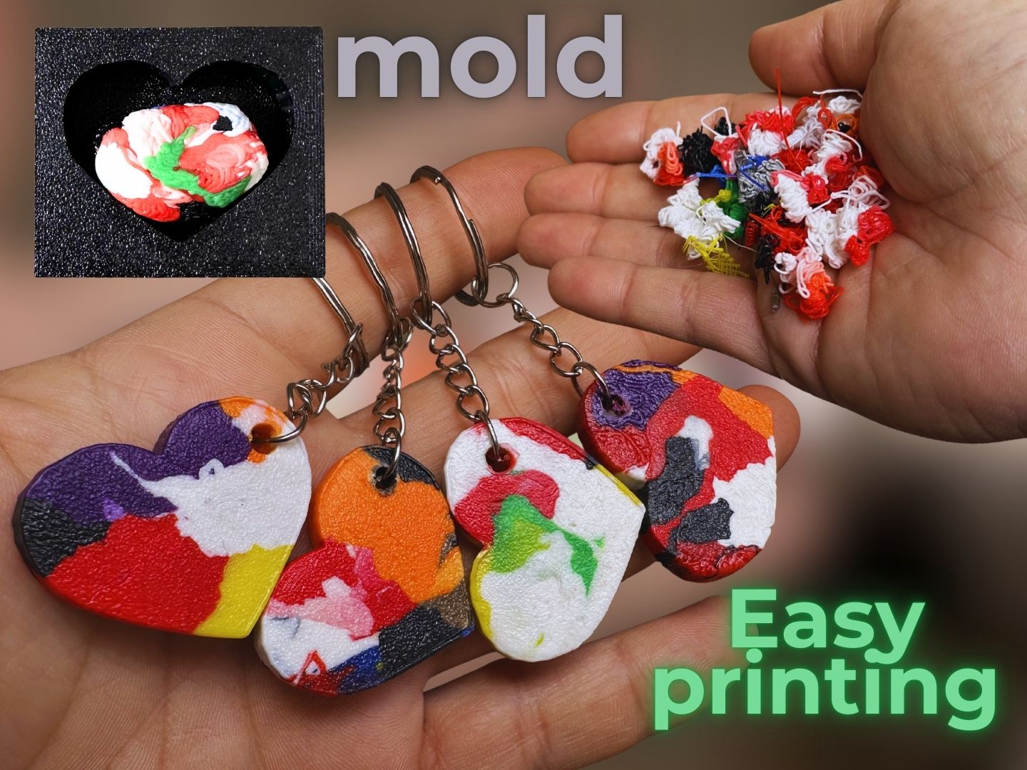Recycled Poop Heart Mold