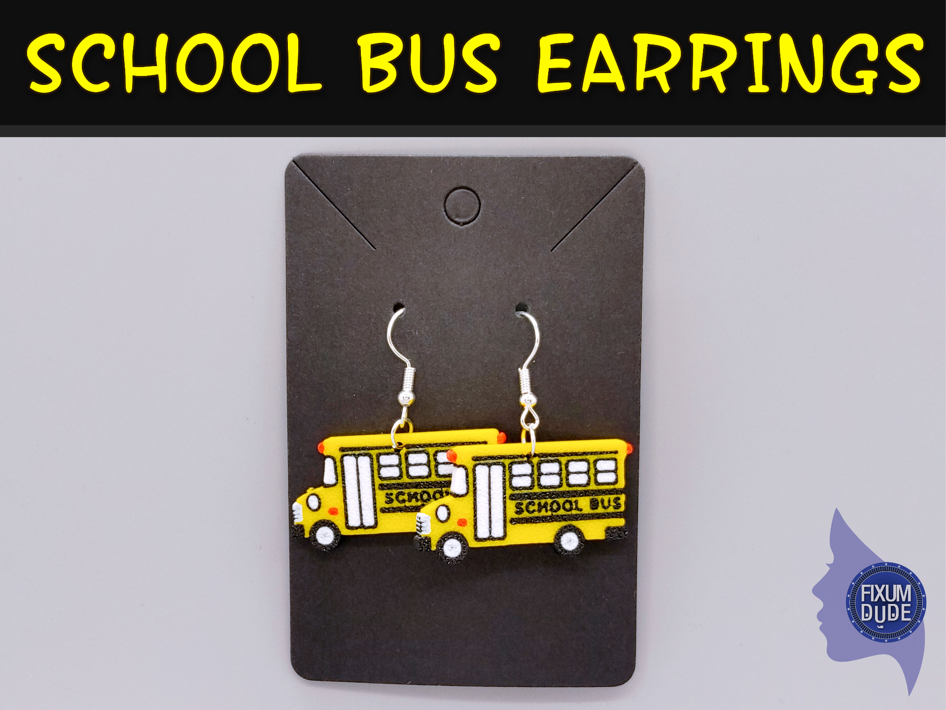 School Bus Earrings