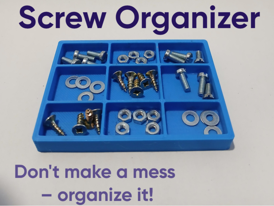 Screw organizer 70x50x8mm