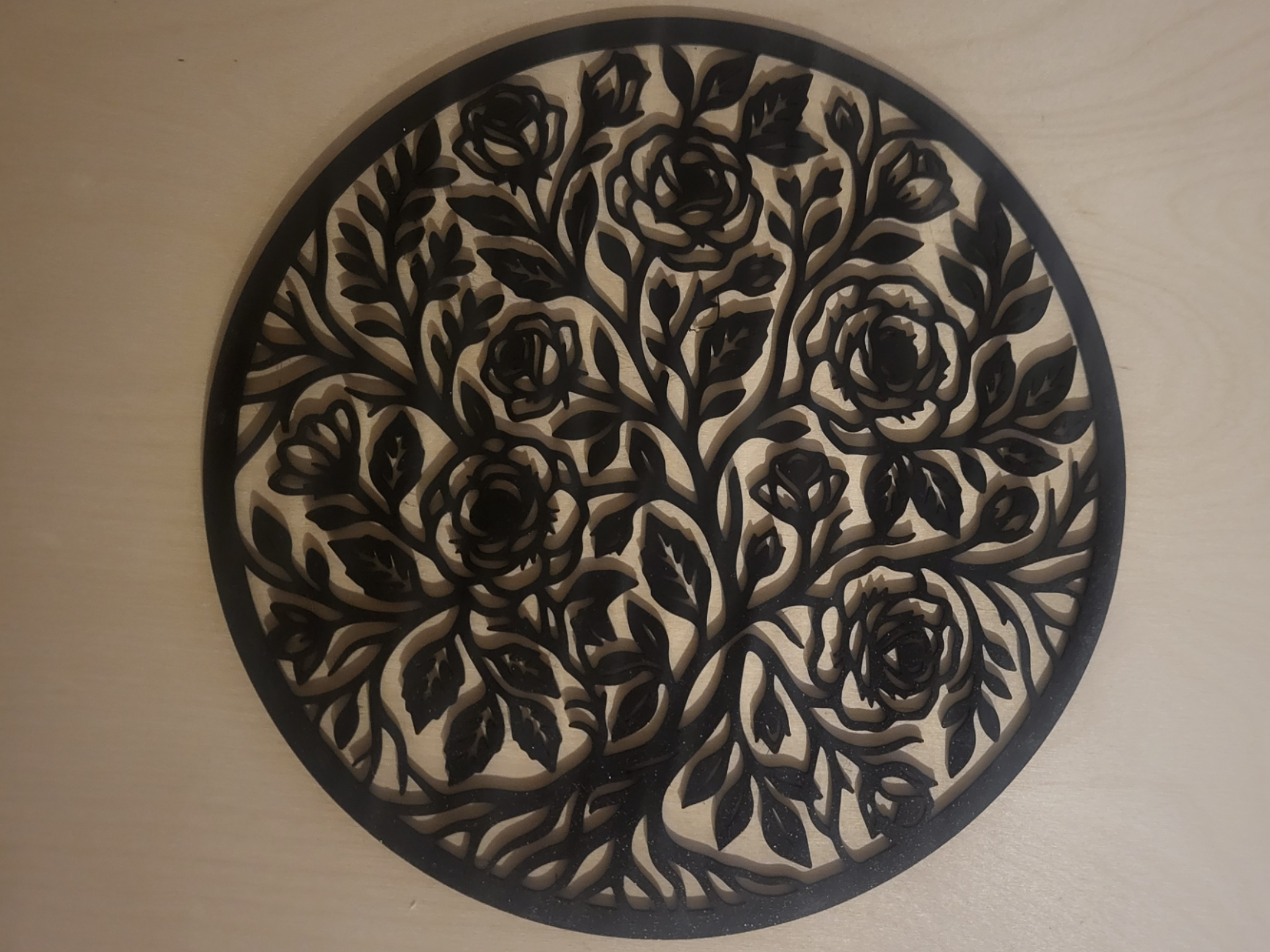 Floral Tree Circle Wall Decor Round Botanical Art