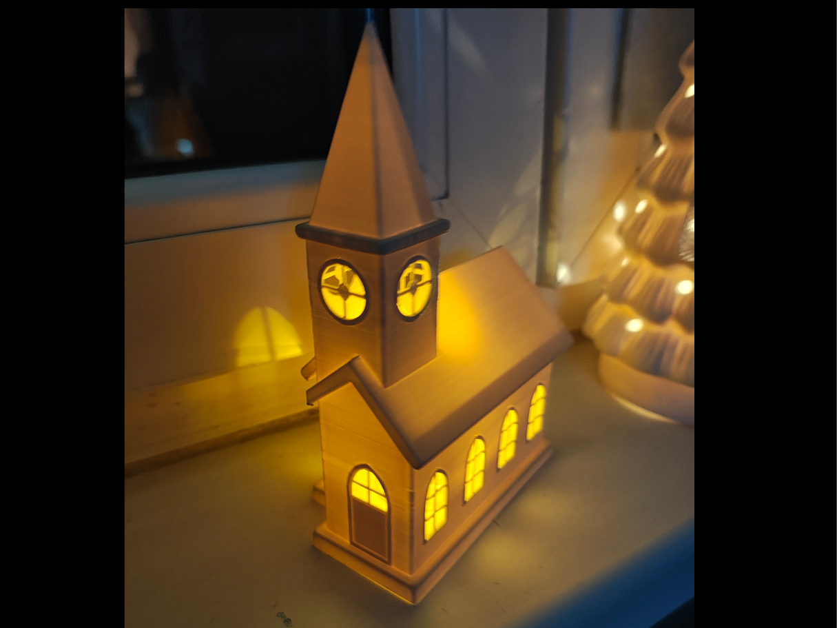 Christmas church - decoration for LED light