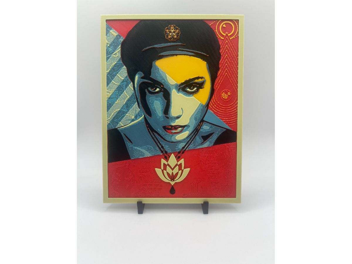Shepard Fairey-inspired Lotus Woman HueForge.