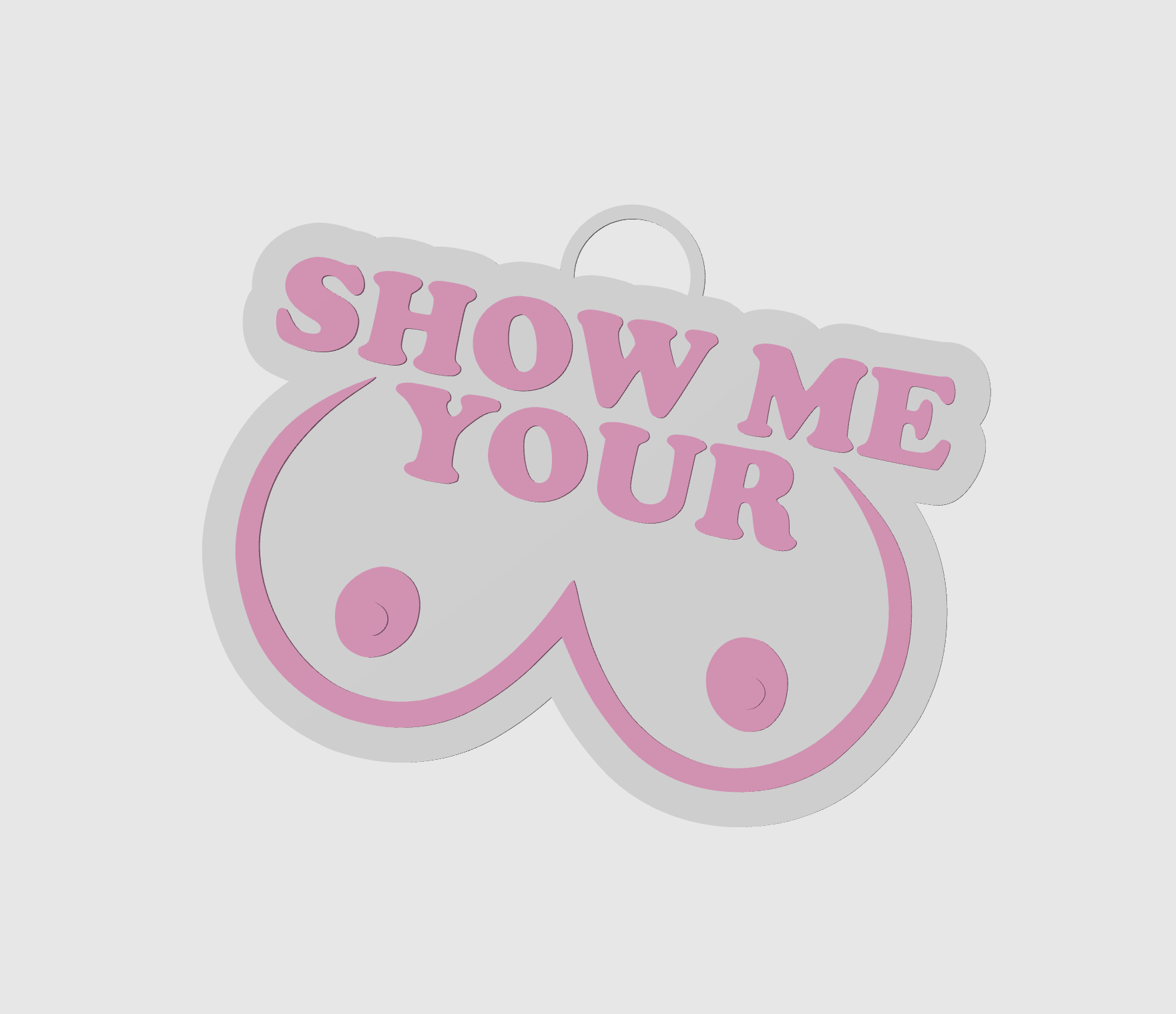 Show Me Your Boobs Keychain sexy