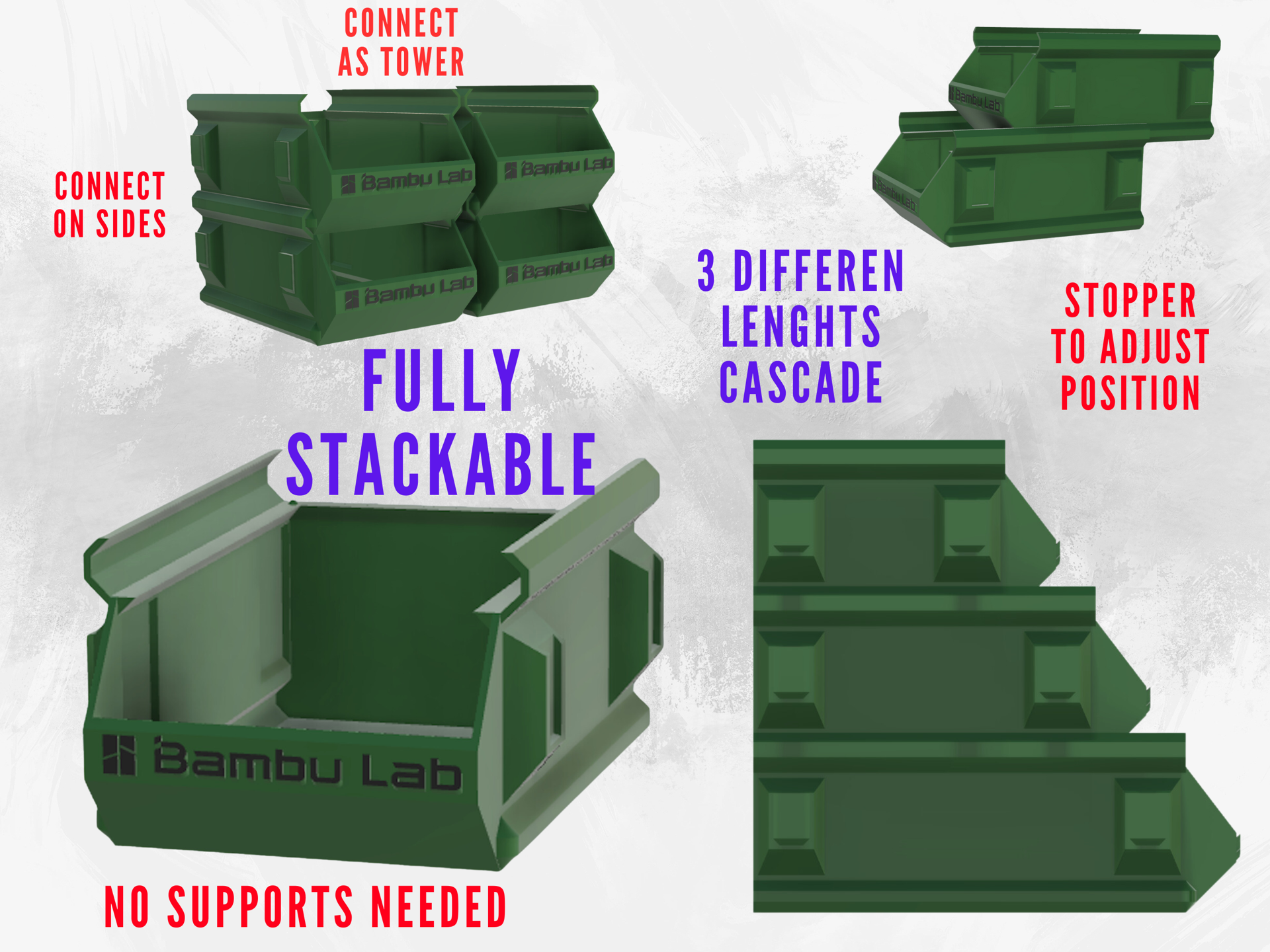 Stackable box V2 cascade style