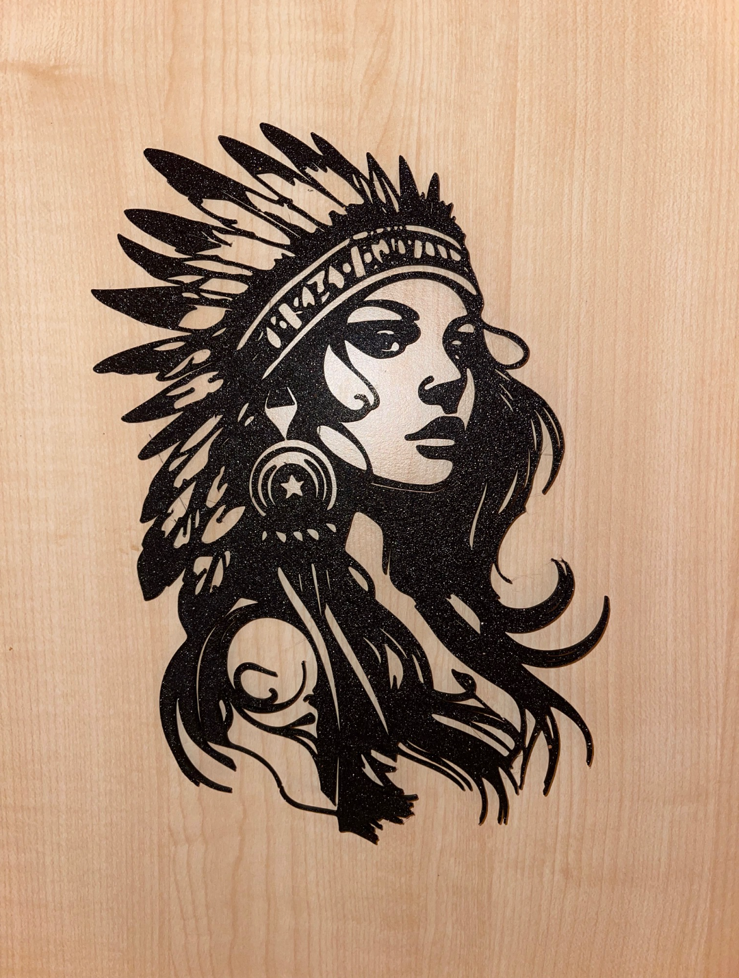 Wanddeko Indianerin