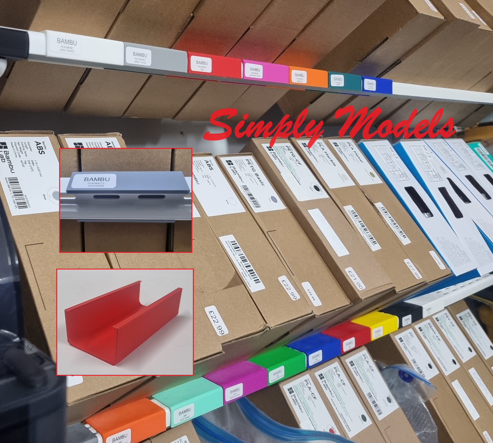Twin Slot Wall Mount Colour Cover Chart Filament Test Sample Labeller
