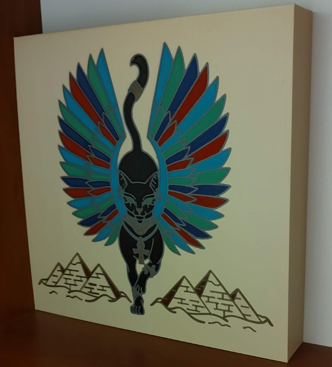 Bastet Cat goddess Ancient Egypt Lightbox Lamp