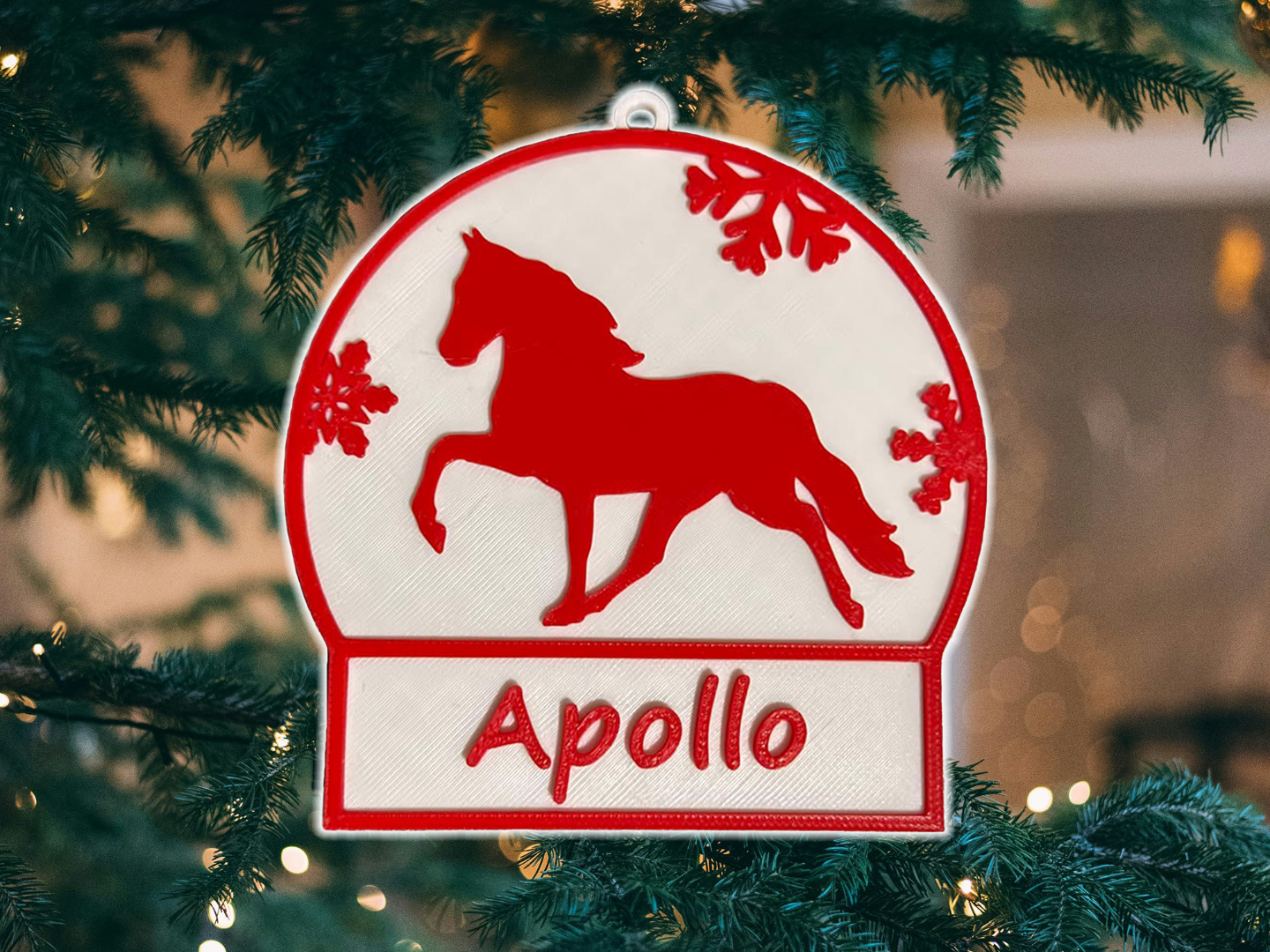 Christmas Ornament: Custom Horse Name Ornament