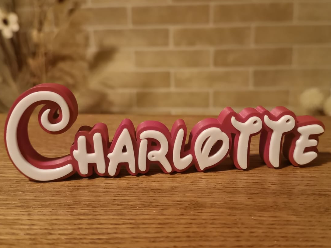 Charlotte Disney Name 3d letter Room child Birth
