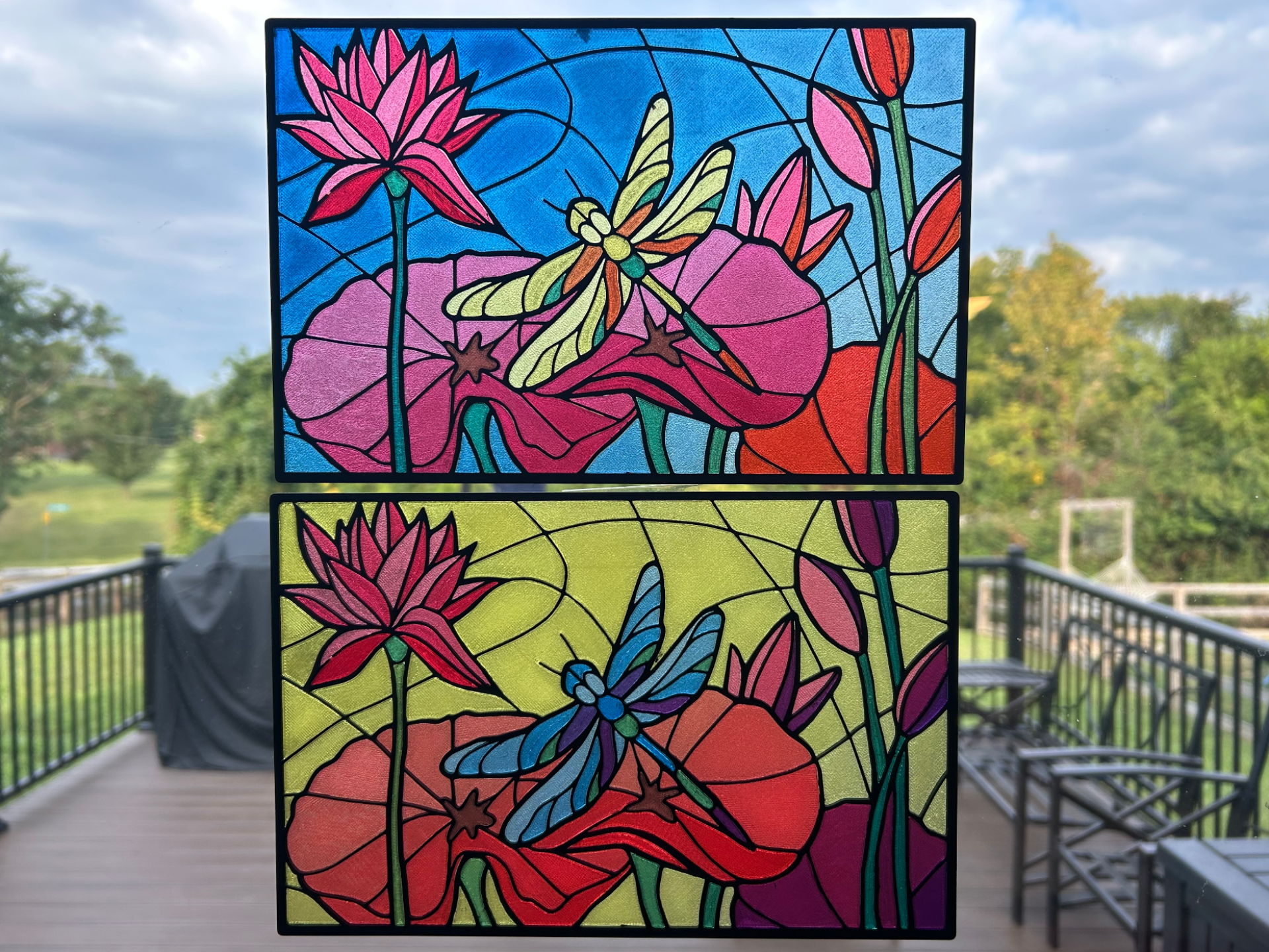 Stained Glass Dragonfly (RYB AMS)