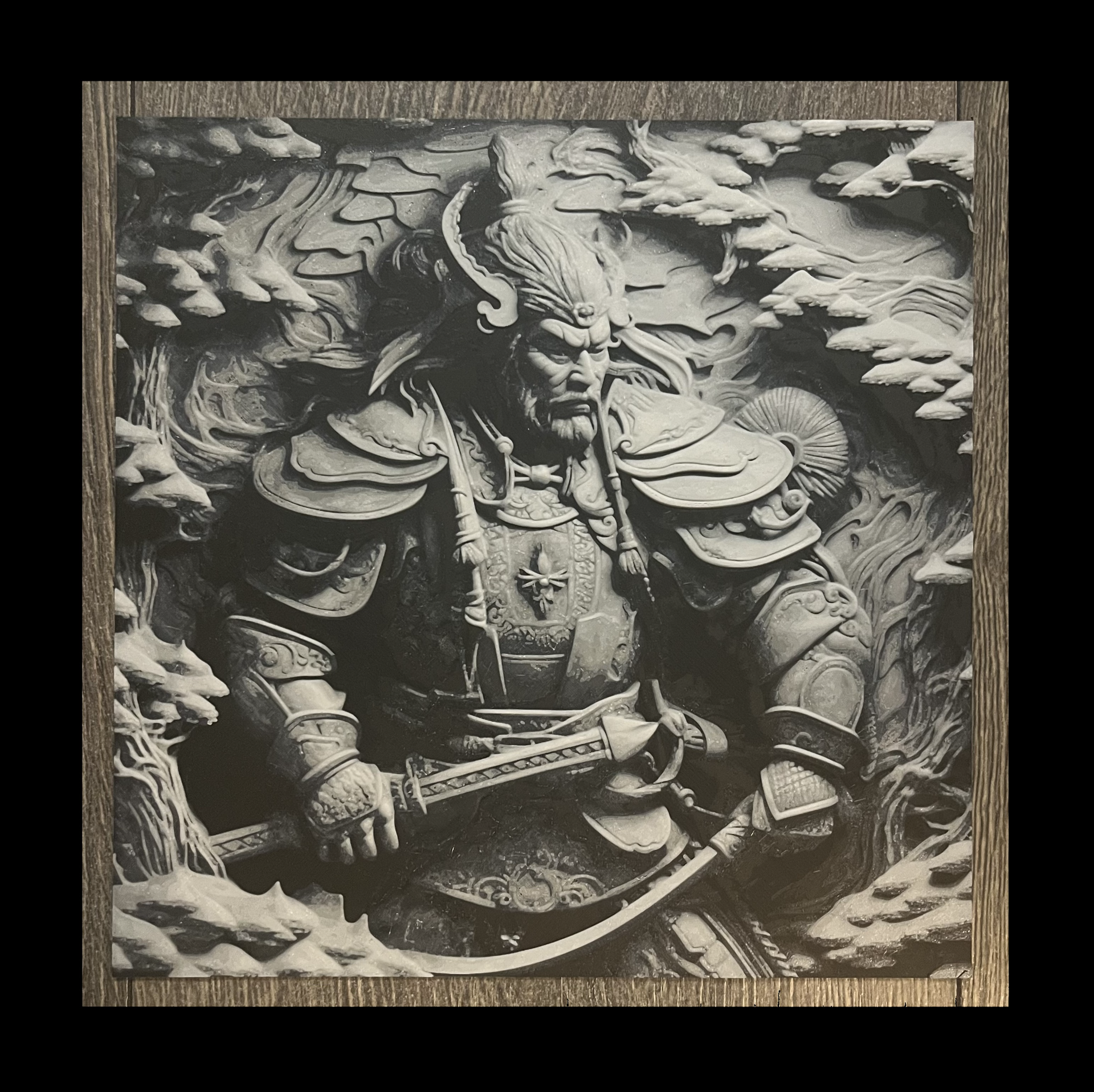 Samurai Warrior Carving (Filament Painting)