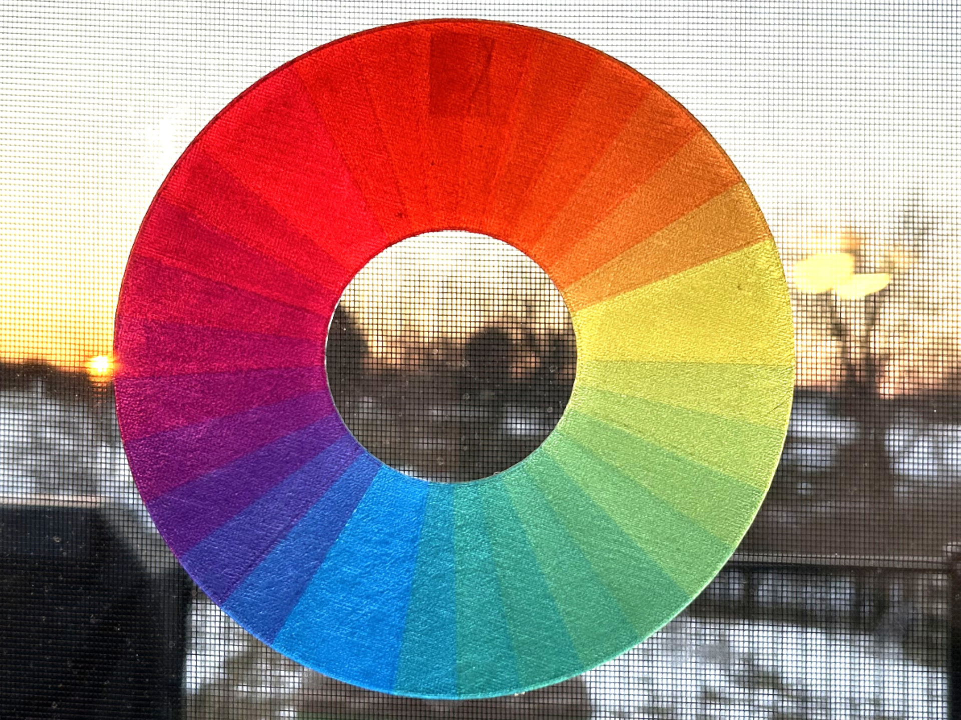 Stained Glass Rainbow Circle