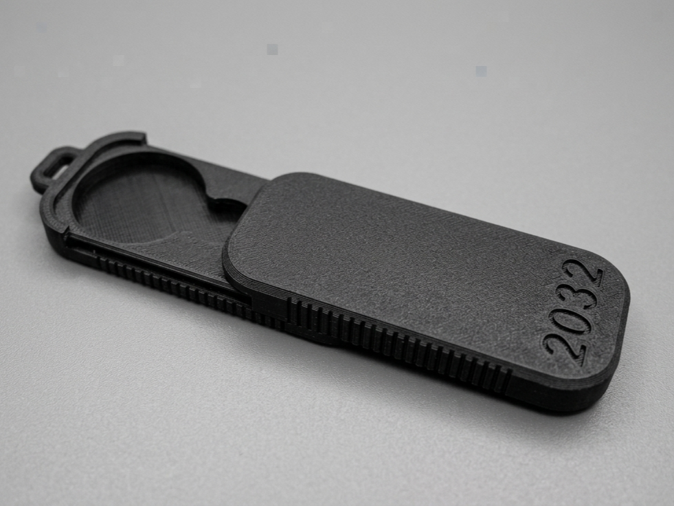 CR2032 BATTERY HOLDER KEYCHAIN