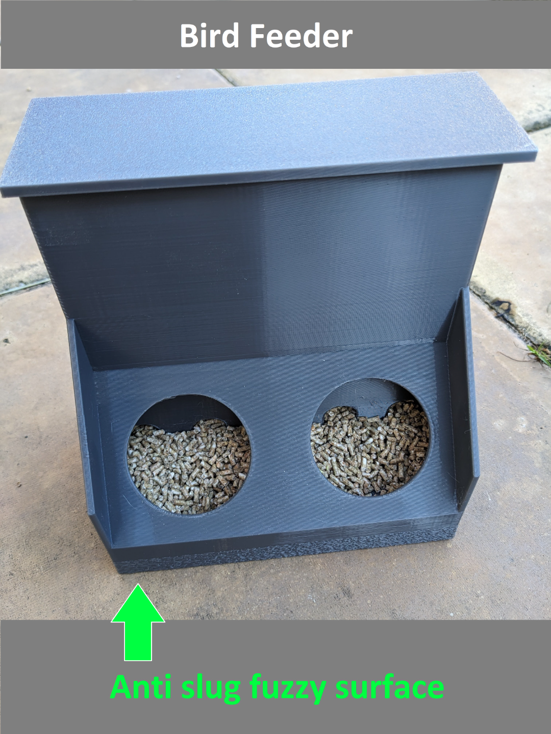 Weather resistant quail feeder
