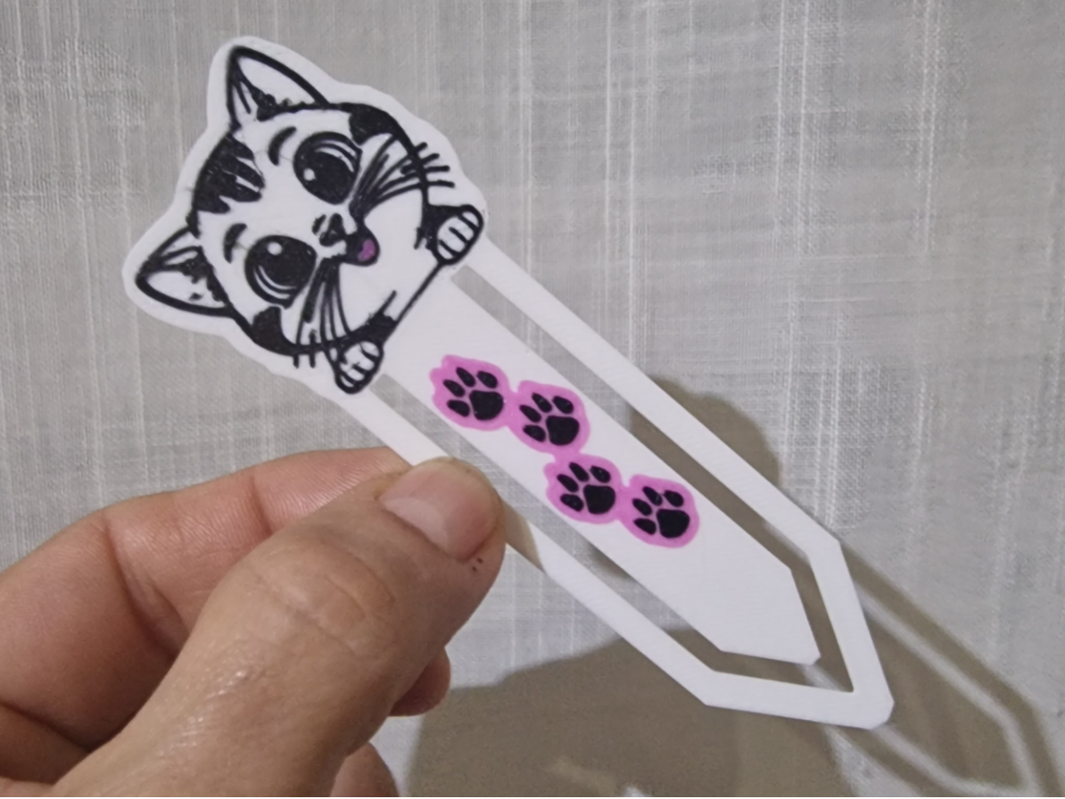 Cat 03 bookmark Marcador de libros Gato 03