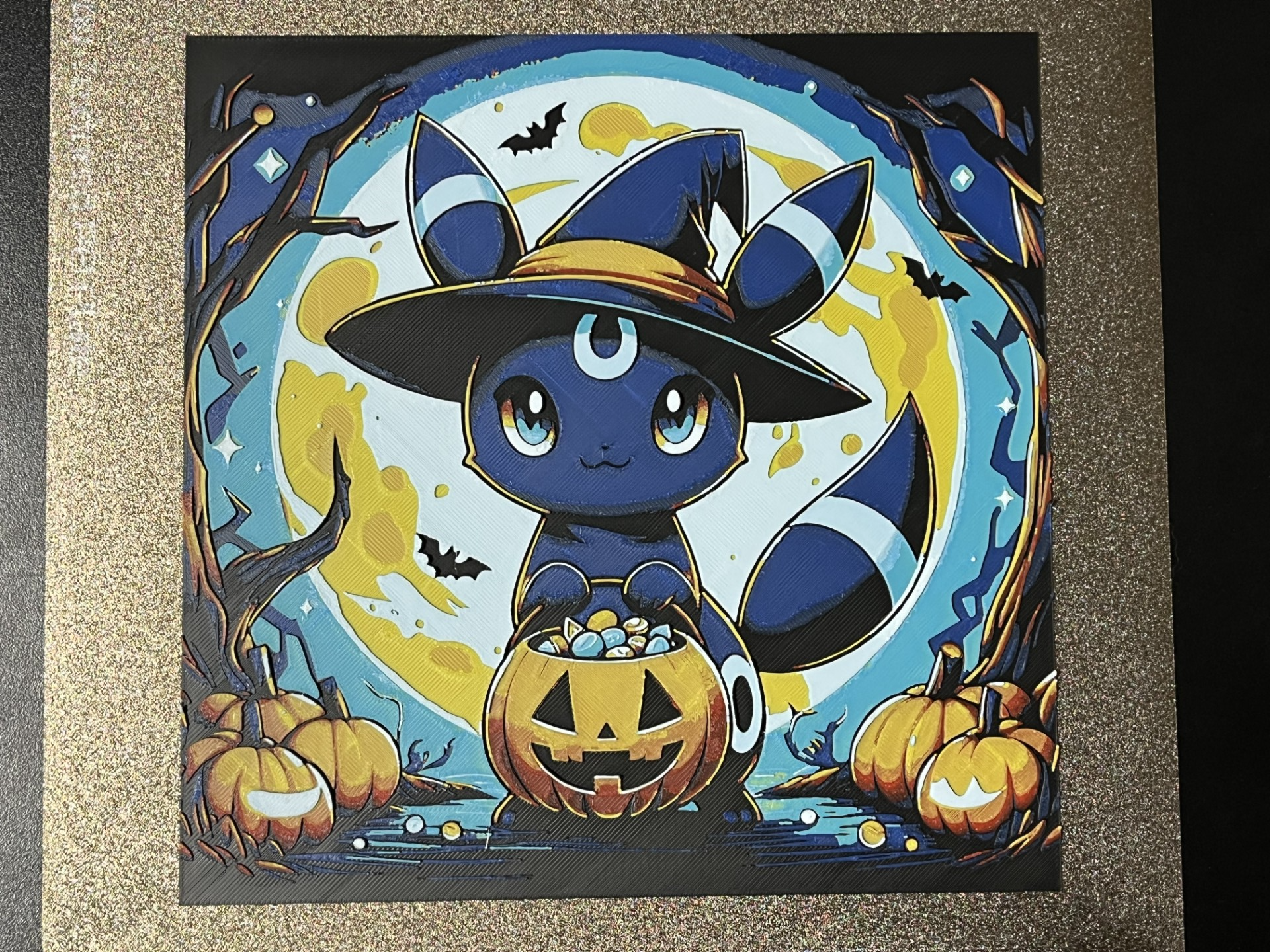 Umbreon at Halloween Pokemon Hueforge