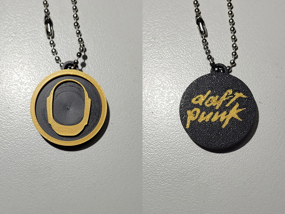 Daft Punk Guy-Manuel Helmet Double Sided Keychain
