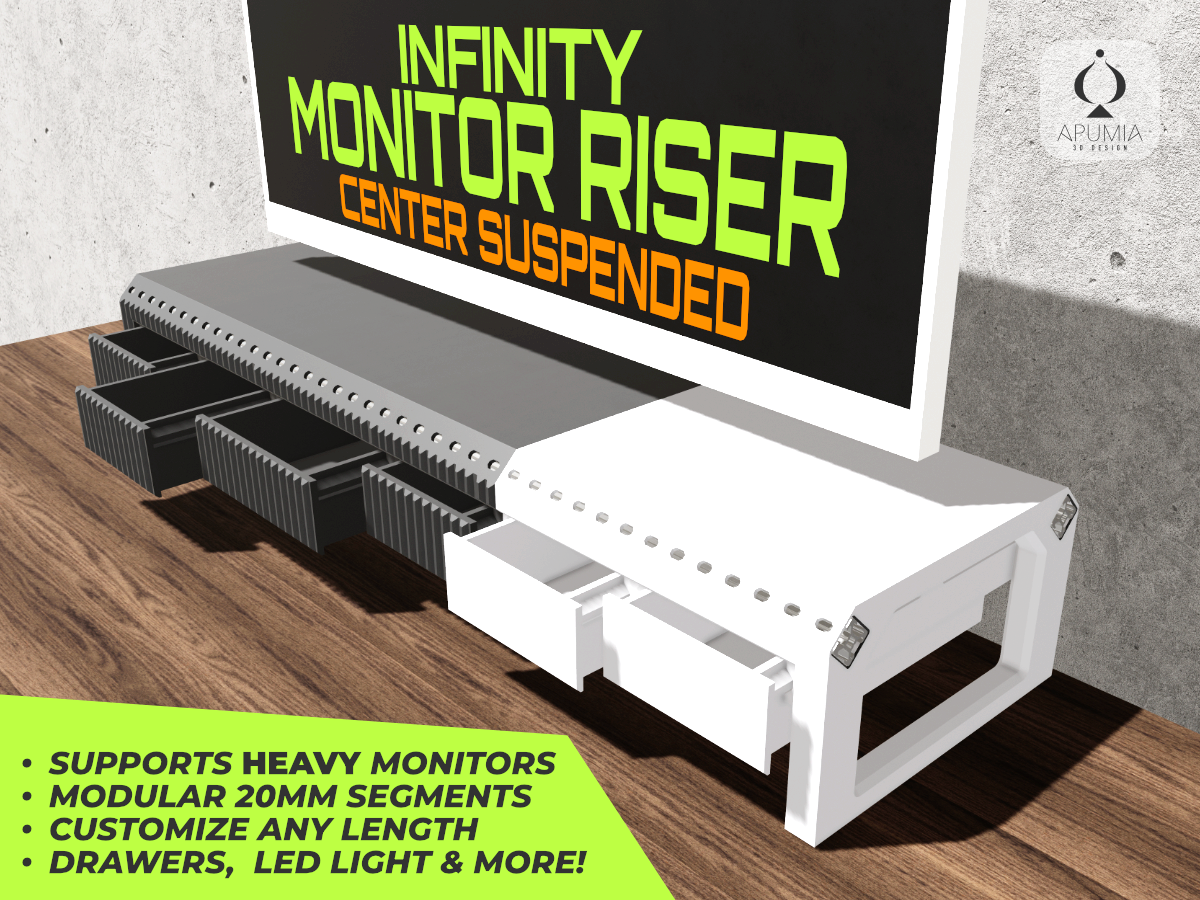 Infinity Monitor Riser | Fully Center-Suspended