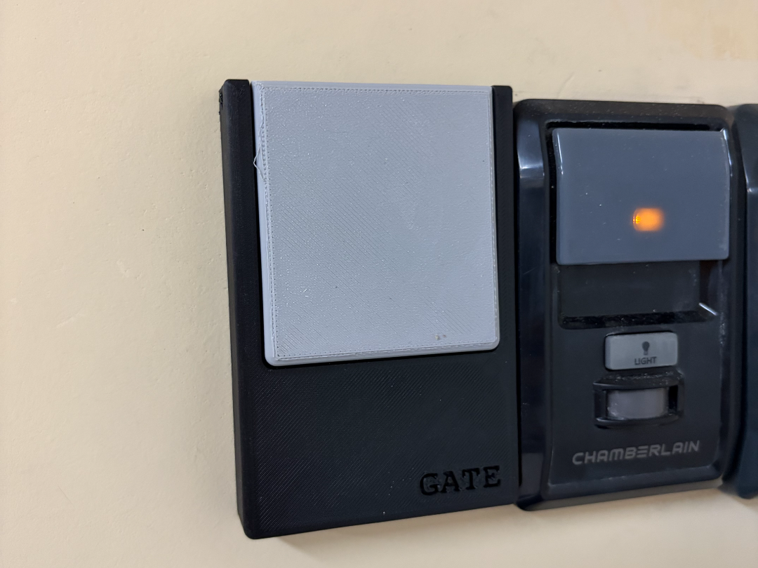 Wall-Mount Push Button Housing for Garage Remote