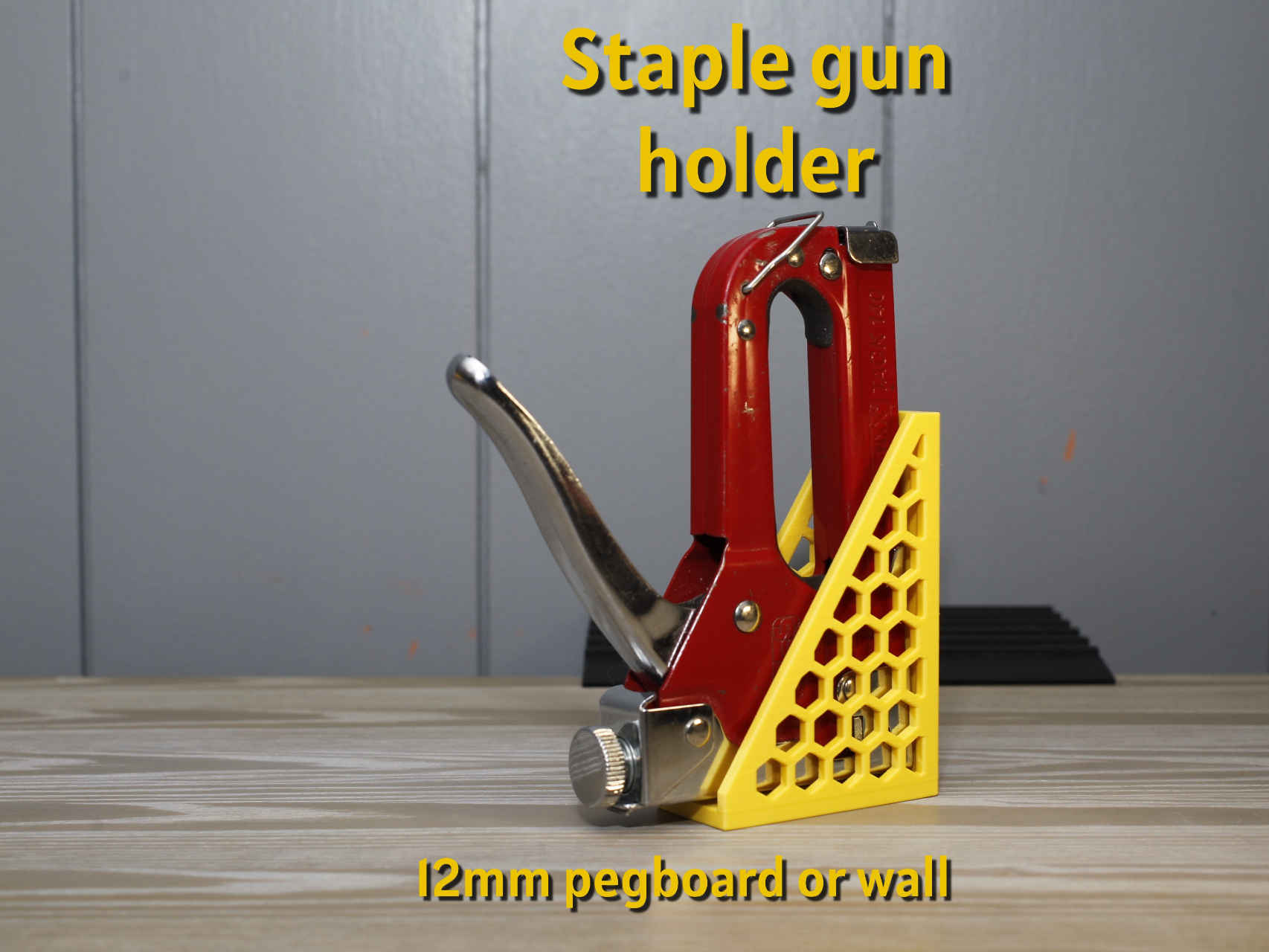 Staple Gun Holder – Biltema Pegboard / Wall Mount