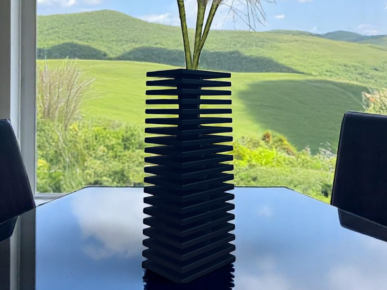 Shadow Dance Vase: A Play of Light and Form