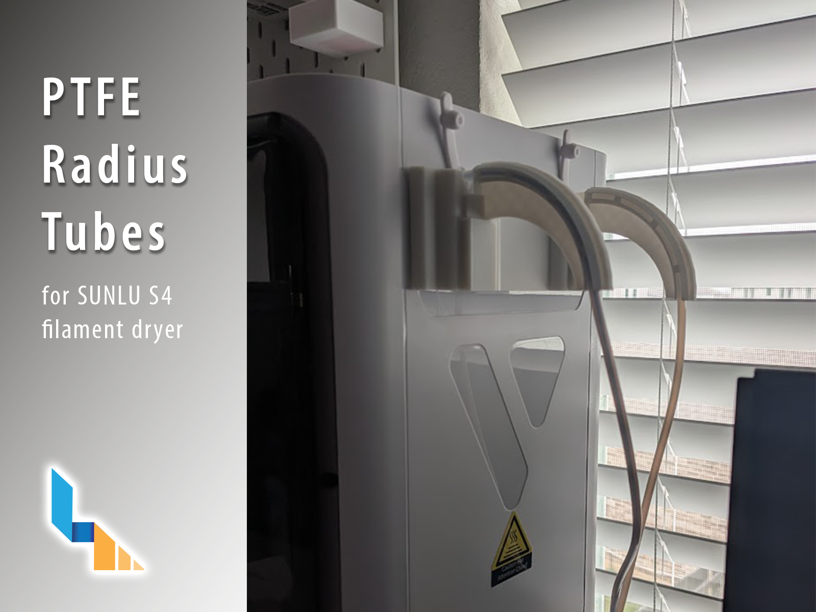 PTFE radius tubes for Sunlu S4 filament dryer