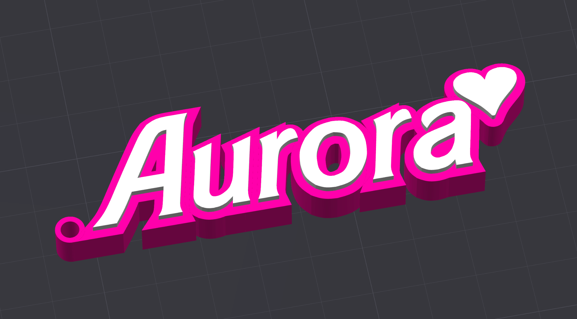 Aurora nameplate keychan