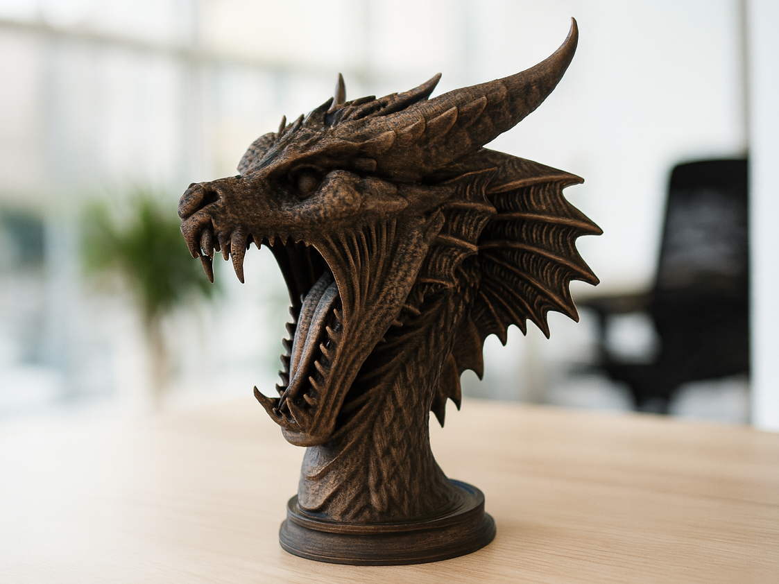 Roaring Dragon Bust – Fantasy Collector Statue