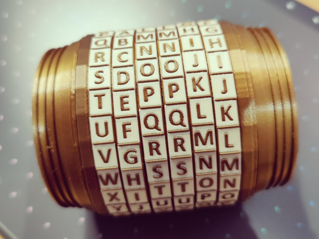 Cryptex with configurable combination and ratchet