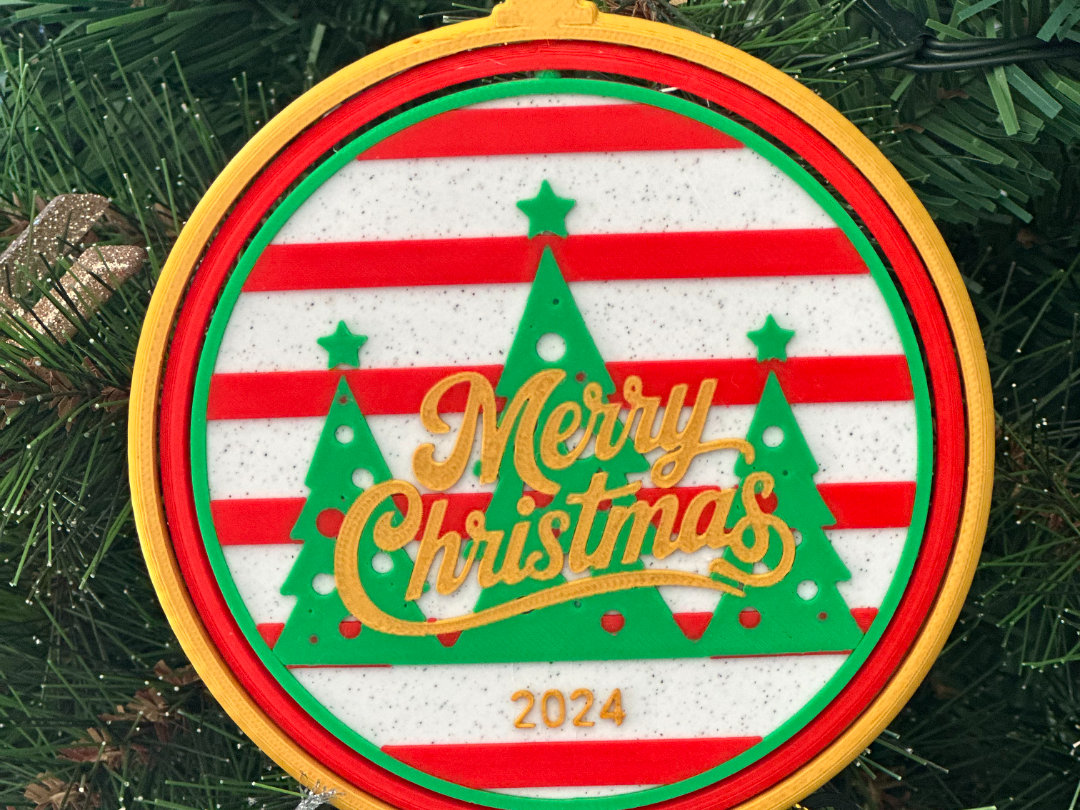 Candy Stripe Christmas Tree Ornament