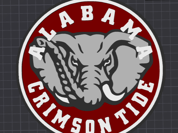 Alabama College Football Logo - Elephant Wall Art