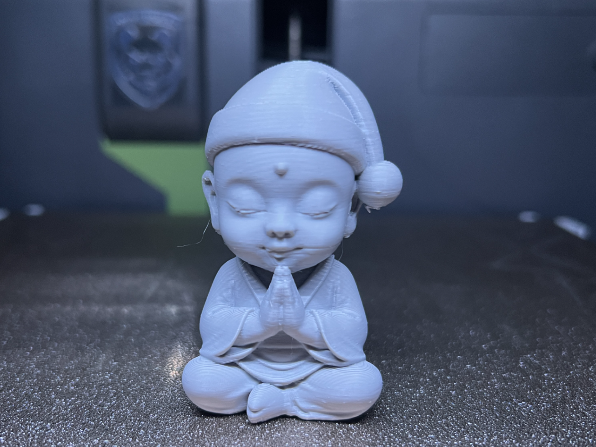 Cute Christmas Meditating Monk - Holiday Serenity