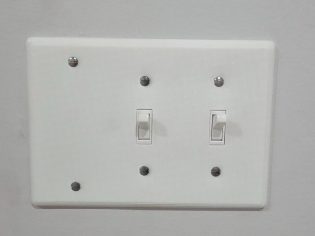 Expandable 3-Gang Switch Plate – 2 Switch Setup