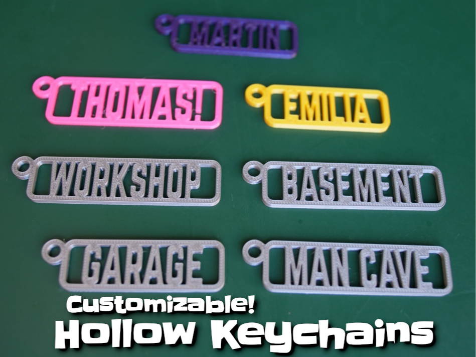 Hollow keychain - customizable