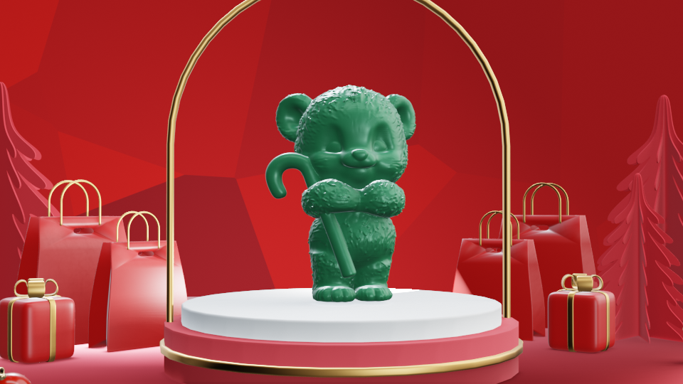 Christmas Teddy Bear Chibi