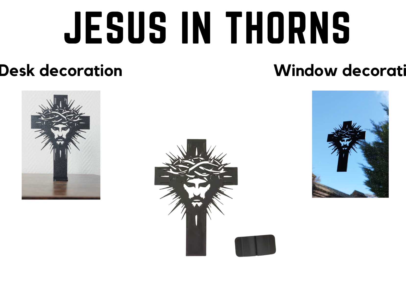 Jesus in Thorns - True Easter Religious Decoration
