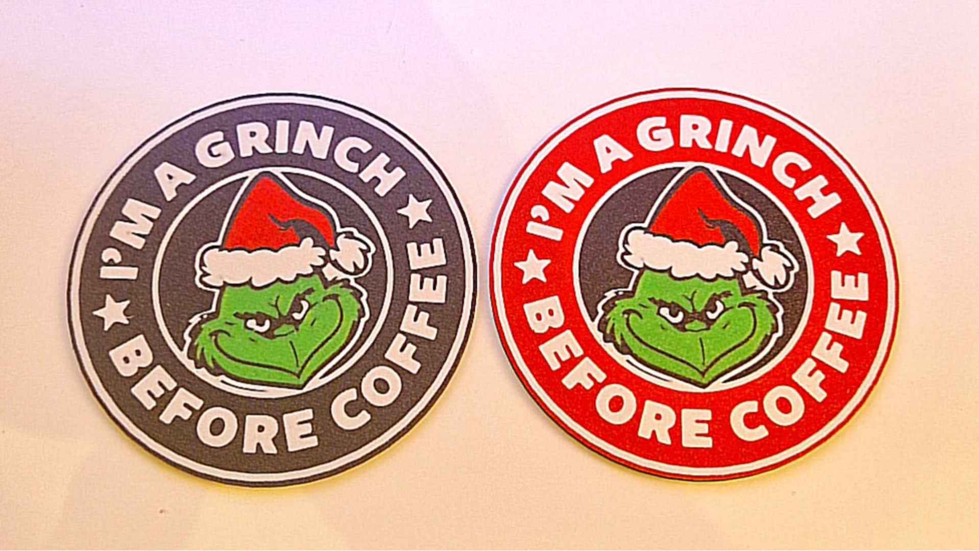 Starbucks Inspired Grinch Coaster