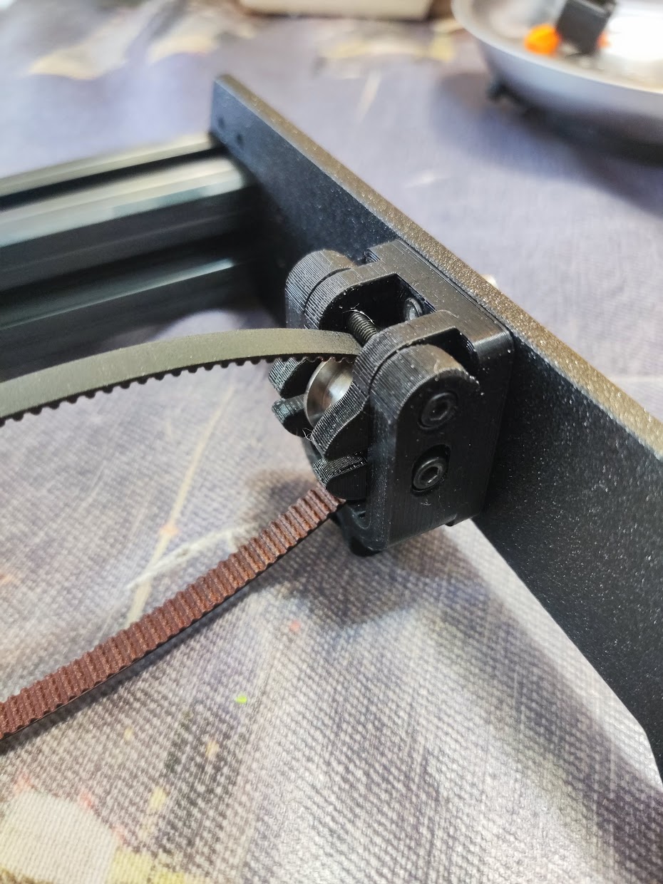 Prusa mk3 Y axis Adjustable Belt Tensioner and BED Holder with Paralelism and compatible with Mods