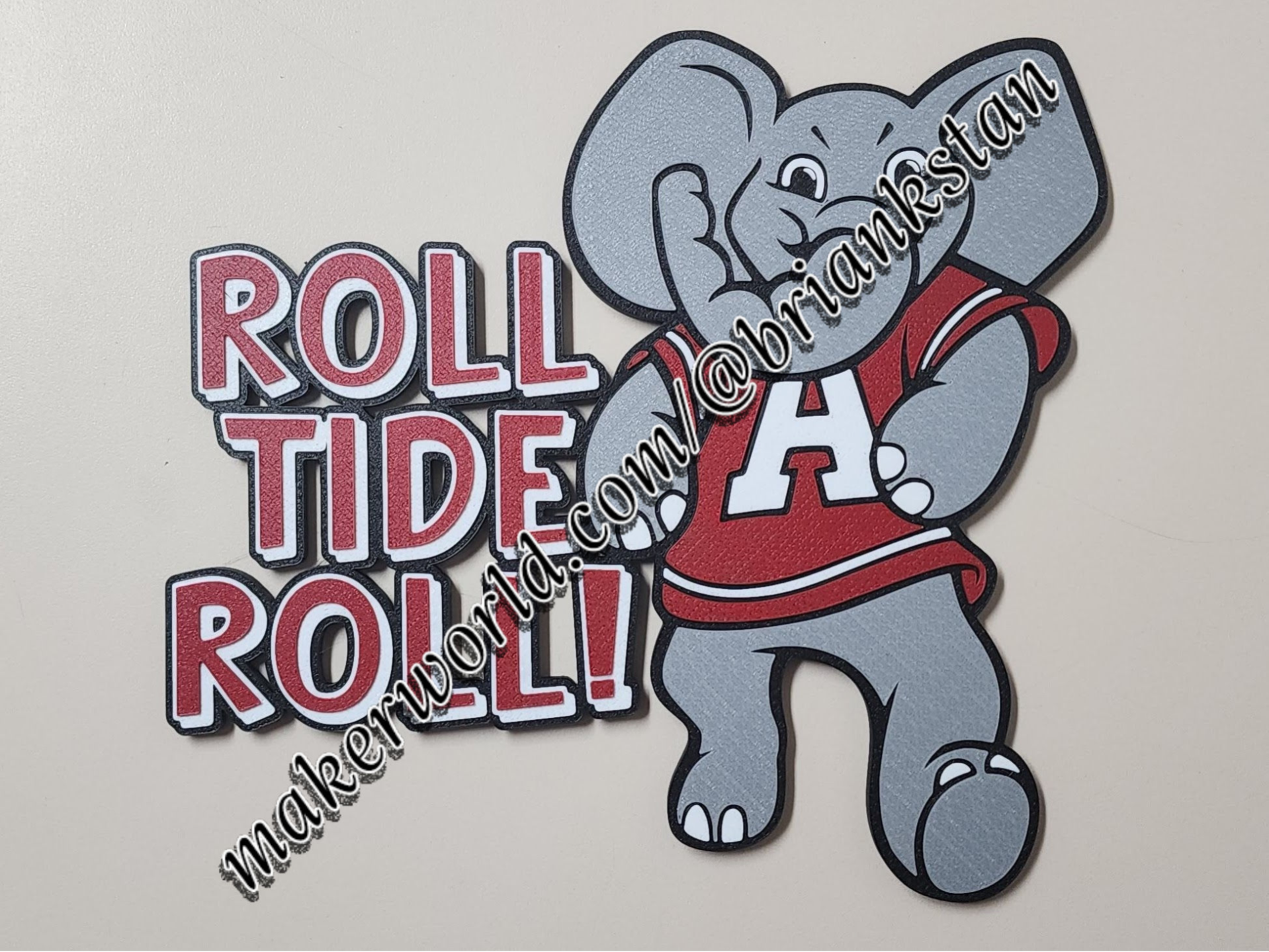 Alabama Roll Tide Roll Wall Display