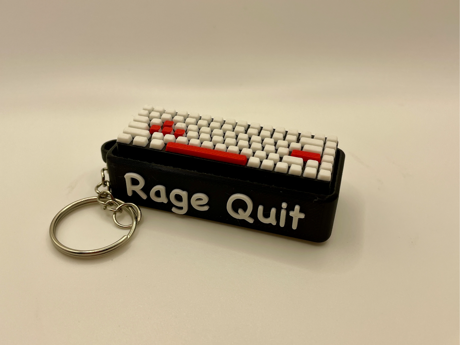 Rage Quit Keyboard Switch Clicker Keychain Fidget