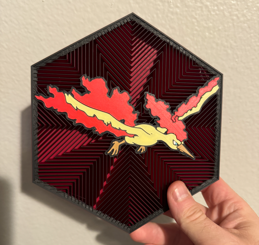 #146 Moltres Hex Wall Art