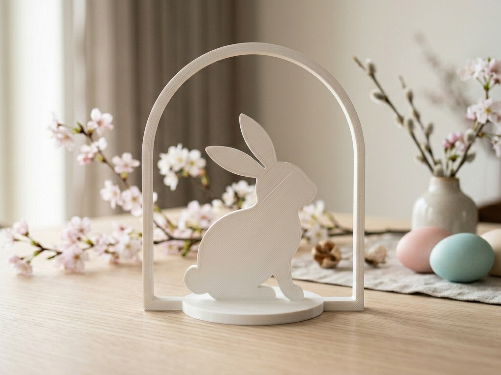 Minimal Arch Bunny Easter Decoration