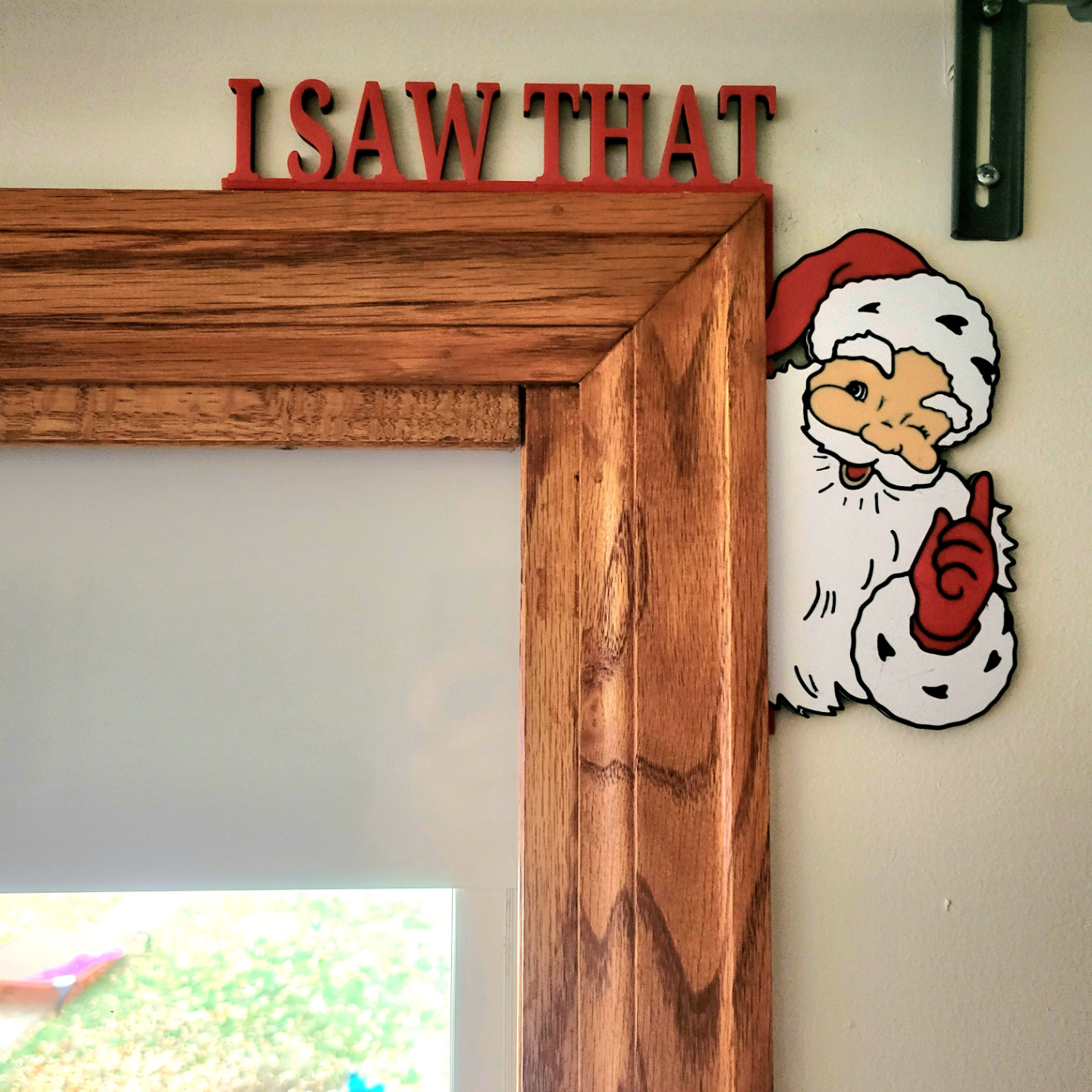 Door Corner Decor - Santa "I Saw That"