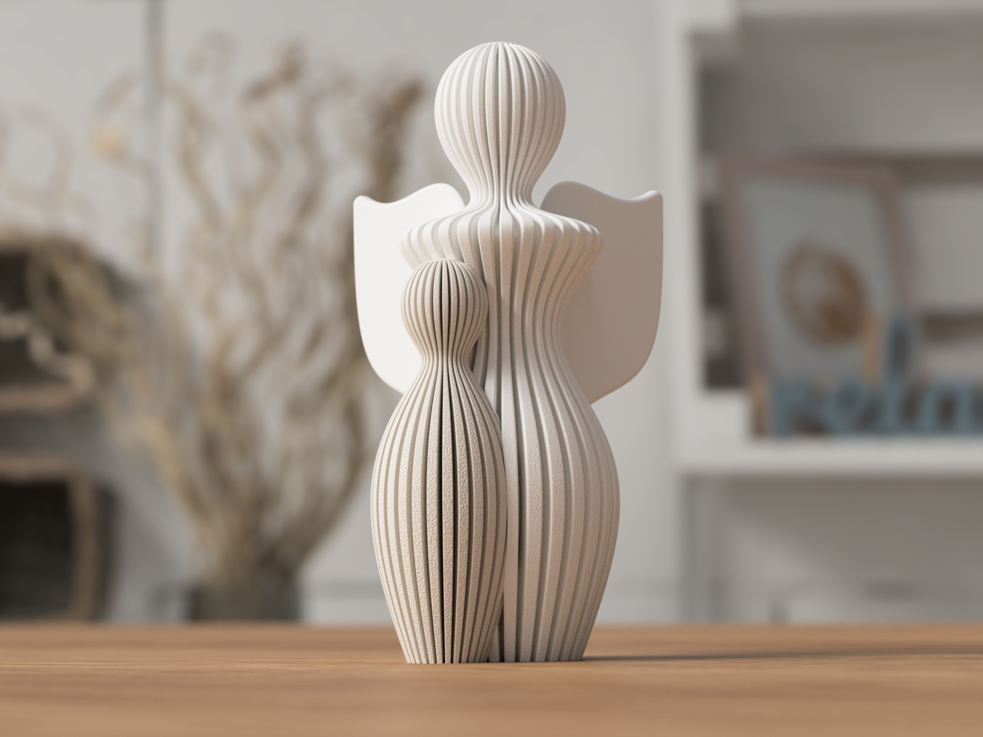 Guardian Angel with Child Statue