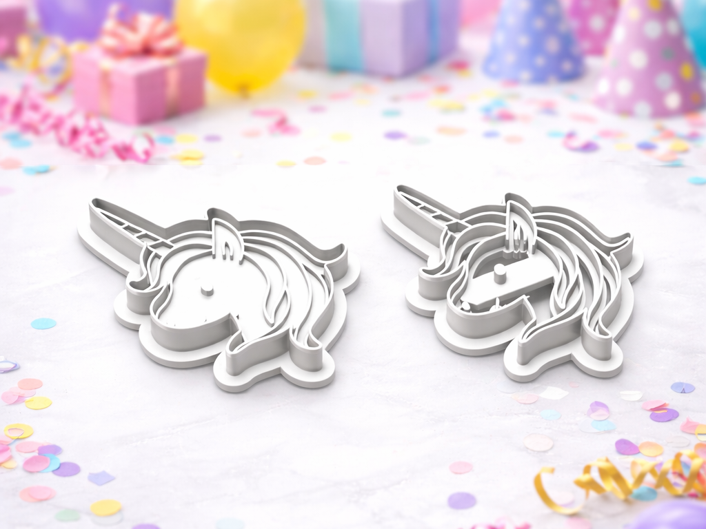 Magical Unicorn Cookie Cutter & Embosser for Kids